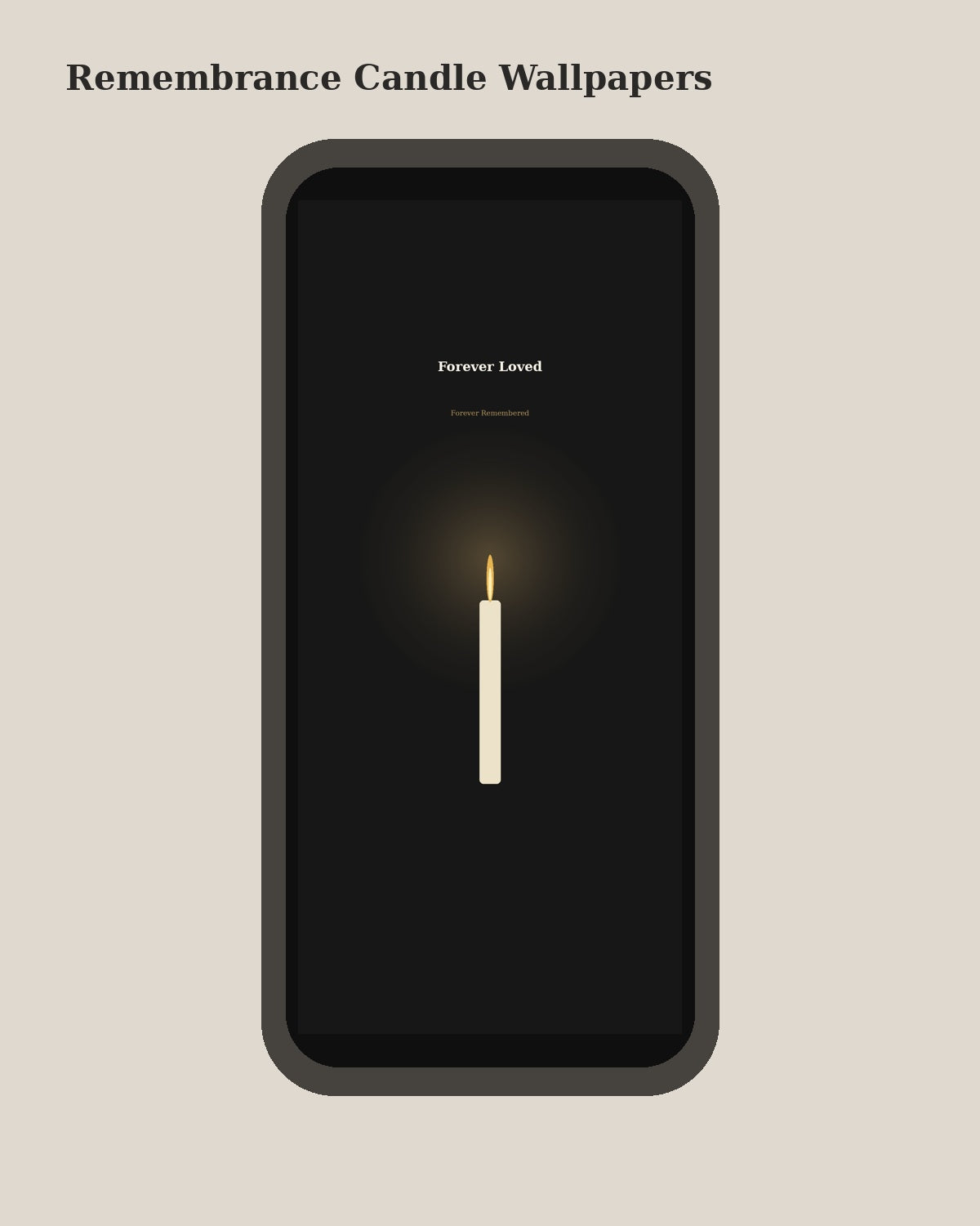 Dog remembrance candle phone wallpaper mockup