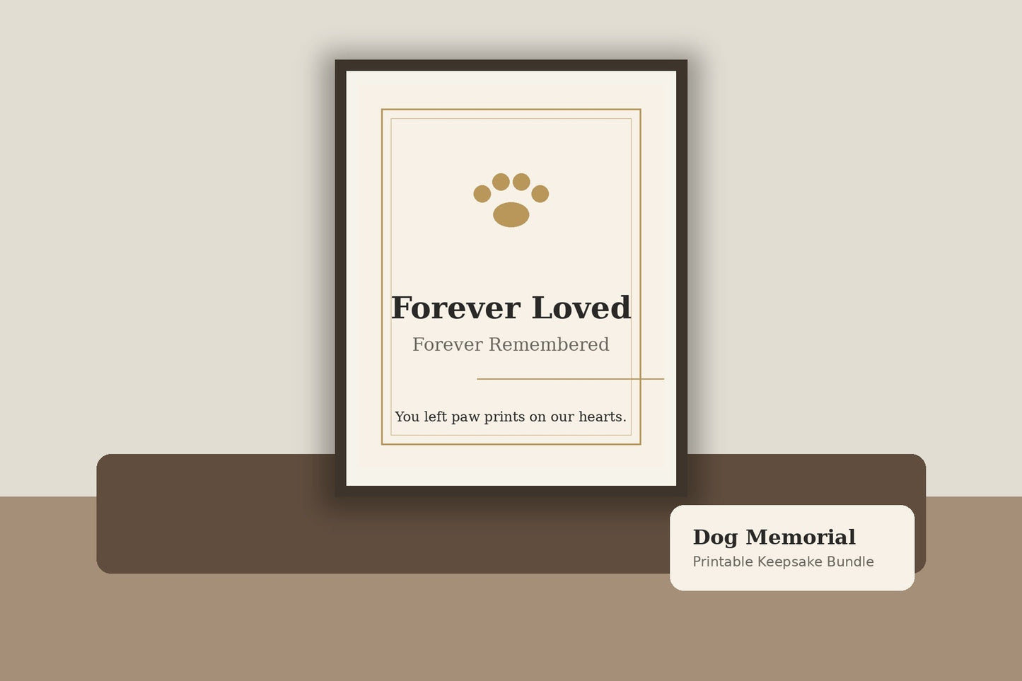 Christmas dog memorial artwork keepsake mockup