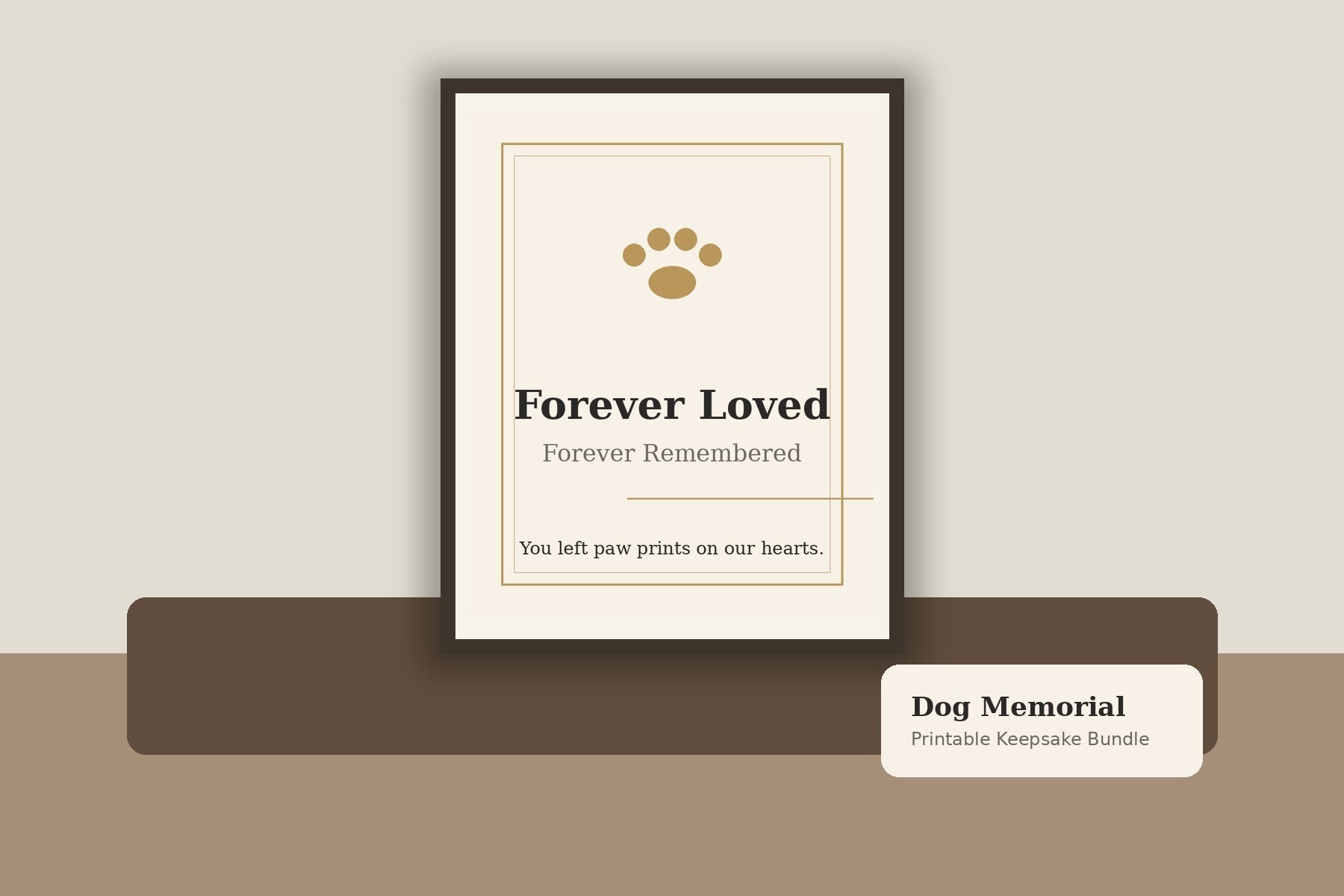 Christmas dog memorial artwork keepsake mockup